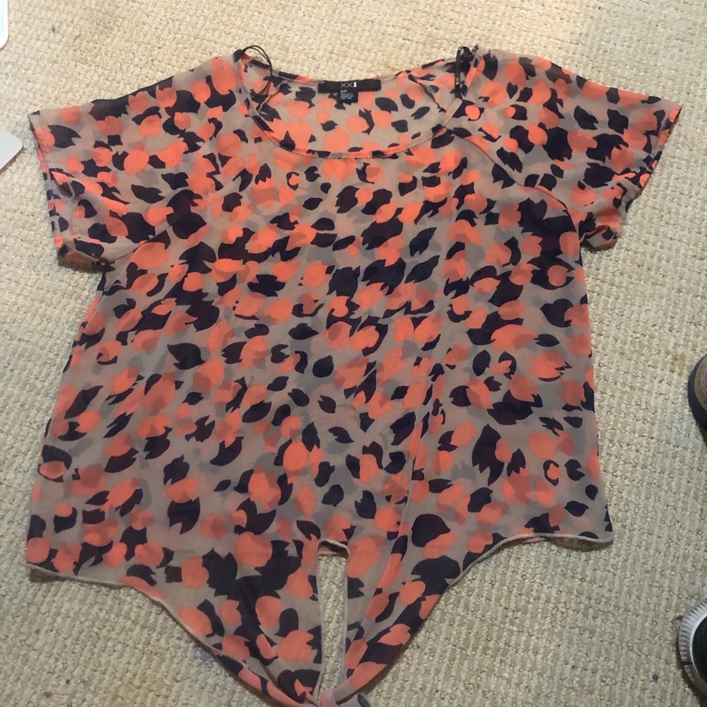 Forever 21 Front Tie Blouse